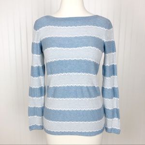 SALE $10 Tommy Hilfiger Blue Striped Sweater M